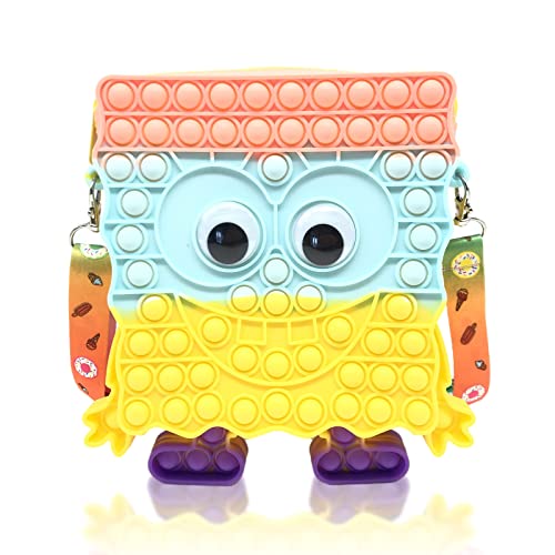 Easter Candy Purse Bag Pop Purse for Girls Women,Pop Shoulder Bag Fidget Toys,Pop Bag Sensory Toys,Crossbody Small Purse Sensory Toys,Pop Gifts for Kids (B)