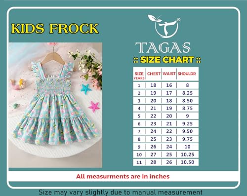 Image of TAGAS Dress for Girls II Baby Girl Dress||Frock for Girls|Casual wear for Kids Dresses|| Knee-Length