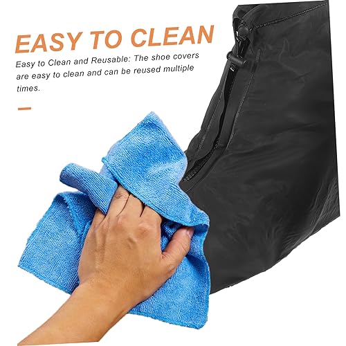 Cubrezapatos KOMBIUDA, 2 pares, para uso al aire libre, antideslizantes y protectores contra la lluvia, diseño ligero, talla única, para senderismo y días lluviosos miniatura 2