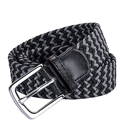 Image of AGEA Elastic Stretch Woven Braided Waist Belt for Men and Women