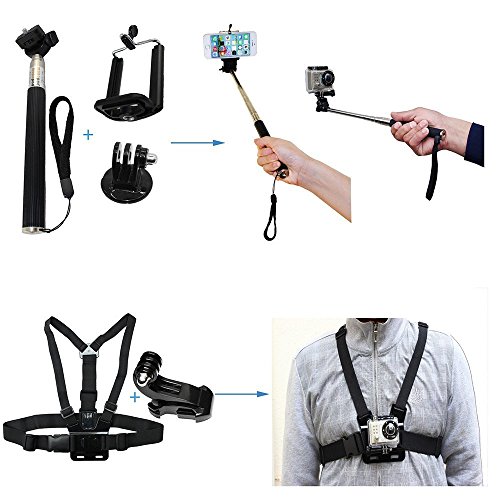 Image of Action Pro Accessories Kit Compatible with GoPro-13 /12 /11 /10 /9 /8 /7 /6 /5 /4 /3+ Session Accessory Bundle Set for Action Camera SJ4000 SJ5000 SJ6 Xiaomi Yi
