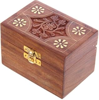 Sheesham Wood Essential Oil Box - Design 2 (Holds 6 Bottles)