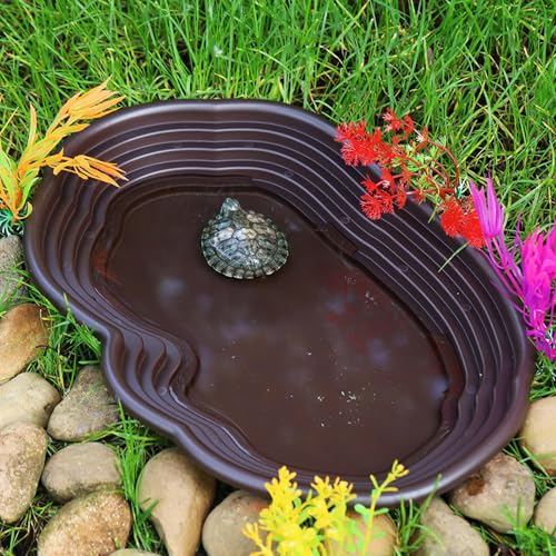 Piscine pour tortues avec drainage rapide pour entretien facile d'aquarium