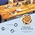 Tangkula 7 Piece Patio Dining Set, Acacia Wood Dining Chair & Table Set, 69” Spacious Tabletop with Umbrella Hole, Heavy-Duty Metal Support, Dining Set for Backyard, Poolside