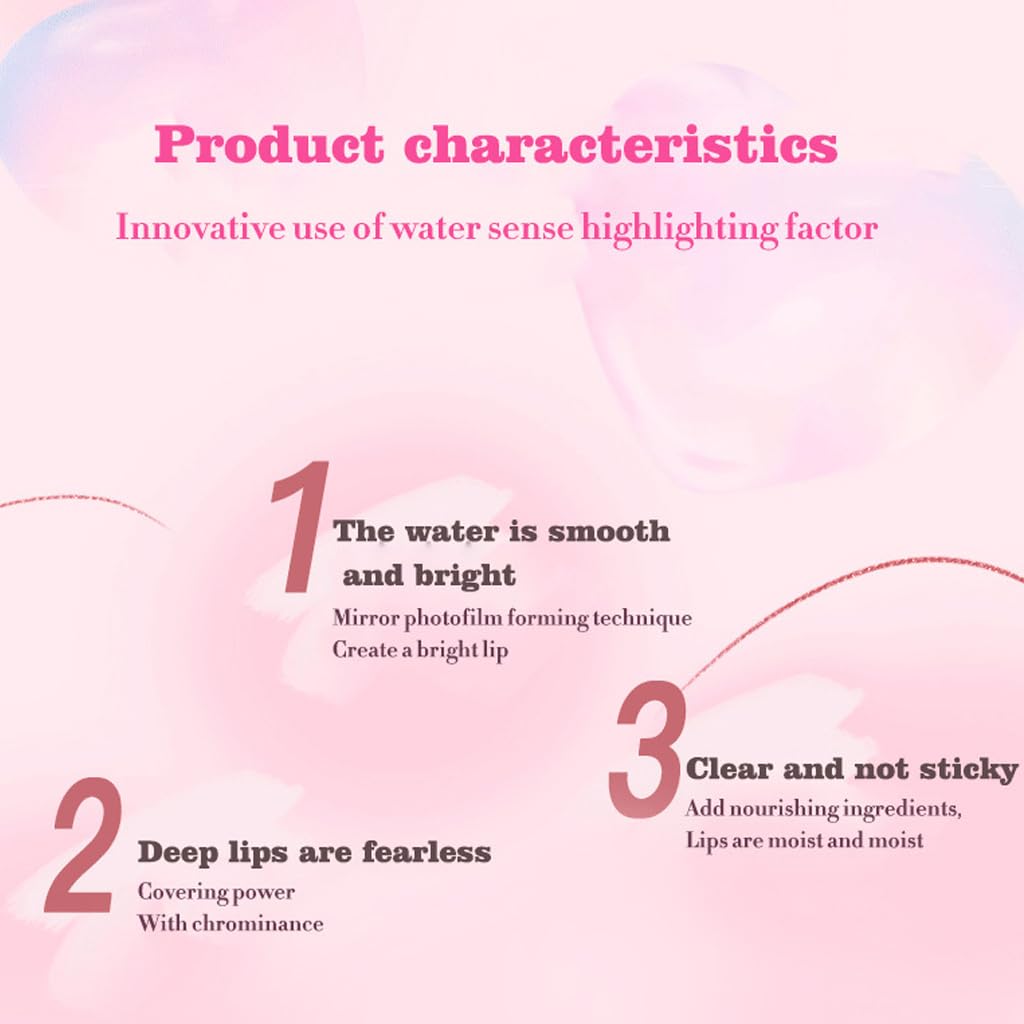 Aceite de labios de 6 colores para labios, aceite de labios acuosos, juego de tinte de labios, lápiz labial líquido hidratante, tinte multiusos para labios y mejillas, no pegajoso, alto 6