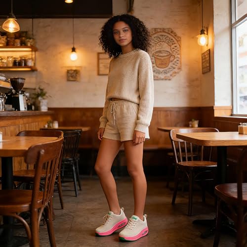 Image of RUIDENG Platform Sneakers for Women Air Cushion | Walking Shoes Women Comfortable All Day | Thick Rocker Bottom