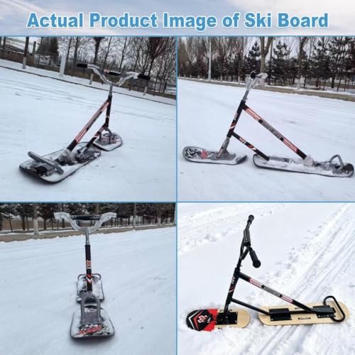 Sci da neve e scooter ibridi 2026 con sistema di rotazione a 360°, triplo rinforzo in alluminio, capacità 150 kg, slitta da neve pronta all'avventura