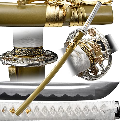 OYZ Handmade Samurai Katana Sword 1060 High Carbon Steel Real Steel Swords Samurai Swords Full Tang