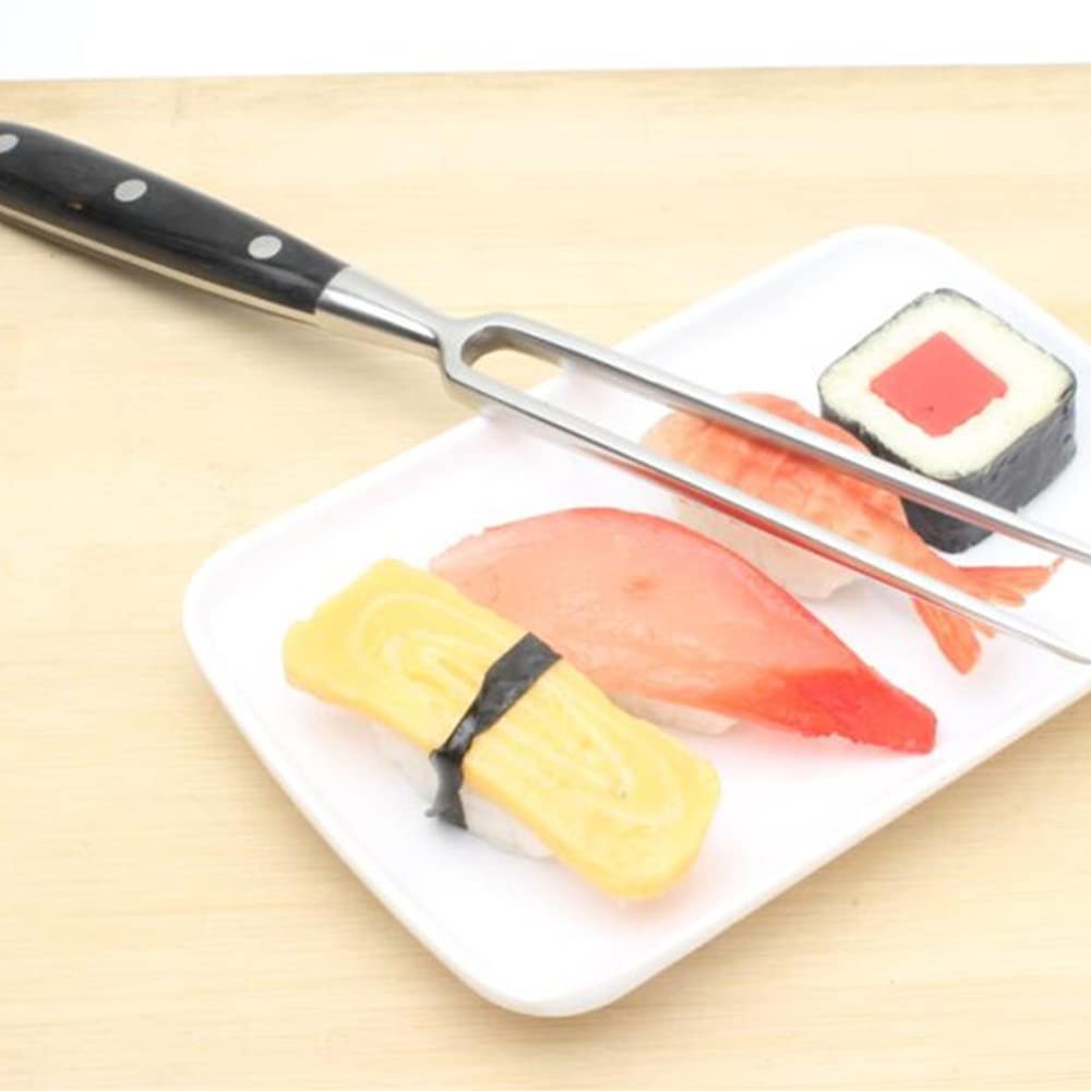 SEIWEI Tenedor para tallar acero inoxidable, tenedor para carne para cocinar barbacoa, adecuado para tenedores fijos, mover, aves de corral y pavo, rojo