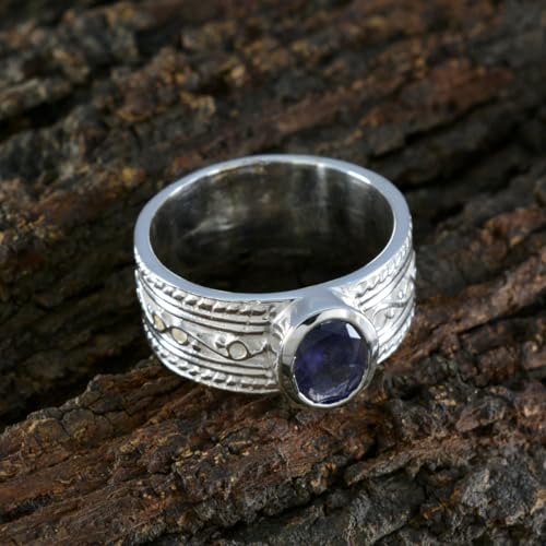 Image of 55Carat Choose Your Color Genuine Gemstone Sterling Silver Ring Band Vintage Handmade Jewelry Sizes 5-12