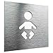Aluminium Baby Change restroom door sign - Modern Baby station Door Wall plaque - Nursery Bathroom Decoration - Mother toilet sign - Letrero de puerta de baño Baby Change - Indoor & outdoor
