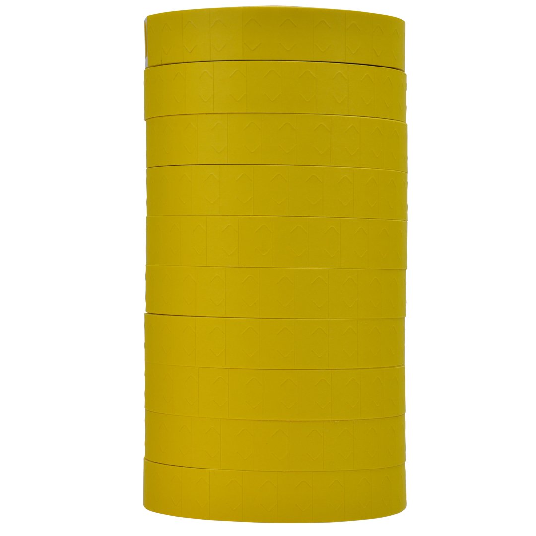 Yellow Pricing Labels to fit Monarch 1130 Pricers. 10 Rolls with 1 Free Ink Roller.