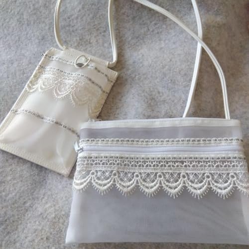 リクエスト＊ロラライハリス♡一面シルバーライン刺繍サコッシュ♡スマホポーチ♡ リクエスト＊ロラライハリス♡一面シルバーライン刺繍サコッシュ