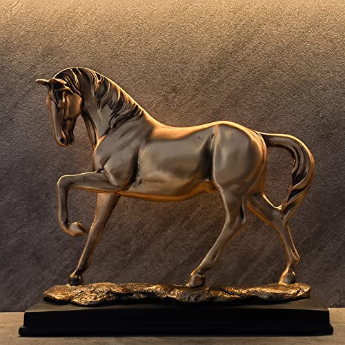 Estatua de caballo de resina decorativa para hogar y oficina miniatura 3