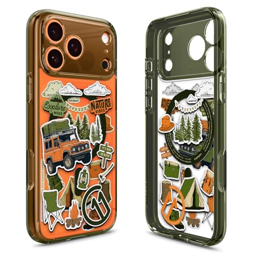 Image of Spigen Ultra Hybrid MagFit Back Cover Case for iPhone 17 Pro, c11 Collection, MagSafe Compatible, Camera Control Covered, 3D Effect with Hexa-Layer Print - PC+TPU | Traverse