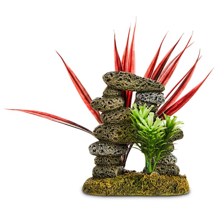 imagitarium by Petco Stacked Stones & Plants Aquarium Ornament 3.5