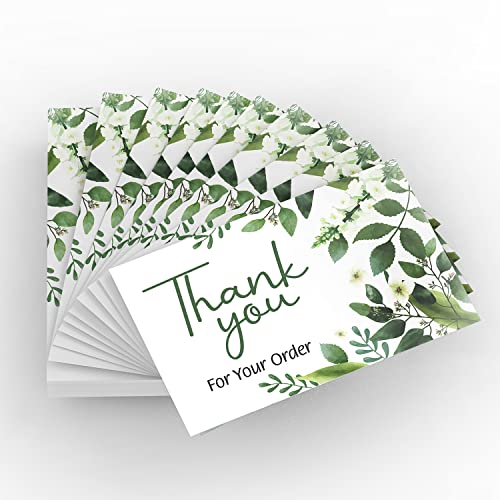 Image of Clickedin - 50 Pieces Thank You Greeting Cards and Tags for for Your Order Theme