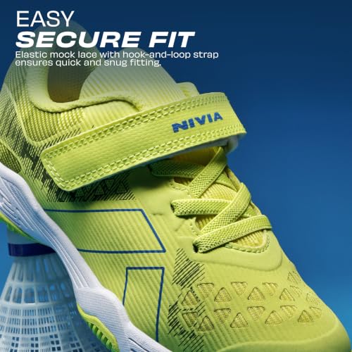 Image of Nivia Hy-Court 3.0 Kids Indoor Court Shoes, Lightweight Non-Marking Badminton Shoes with Cushioned Comfort & Durable Grip for Juniors