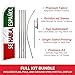 Se Habla Español (Red White Green Blue) Swooper Advertising Flag & Pole Kit - Perfect for Car Lots, Insurance Businesses, Salons, Offices