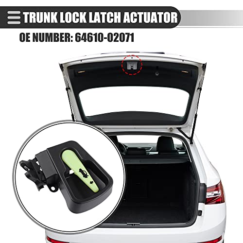 Image of Motoforti Tailgate Trunk Latch Lock Actuator Motor, Rear Door Luggage Lock, for Toyota Corolla 2003-2008, ABS, 64610-02071, Black Green