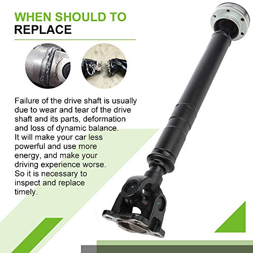 Scitoo Front Driveshaft Length 23.8" Propeller Shaft Compatible For Dodge Dakota 2001-2007 3.7L/4.7L 4Wd, For Mitsubishi Raider 2006 #TOP4