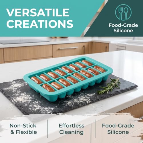 Molde de silicona para hielo Veemoon verde miniatura 3