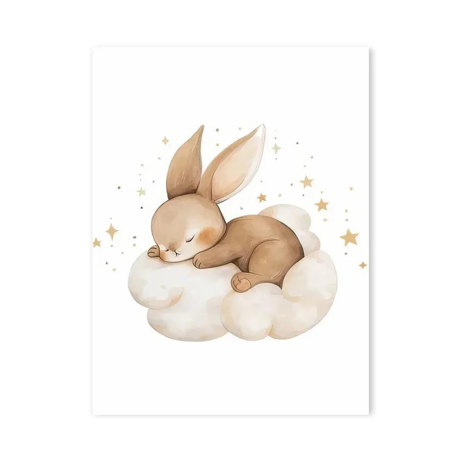 Tableau déco nature avec nuage mignon pour illuminer la chambre de bébé