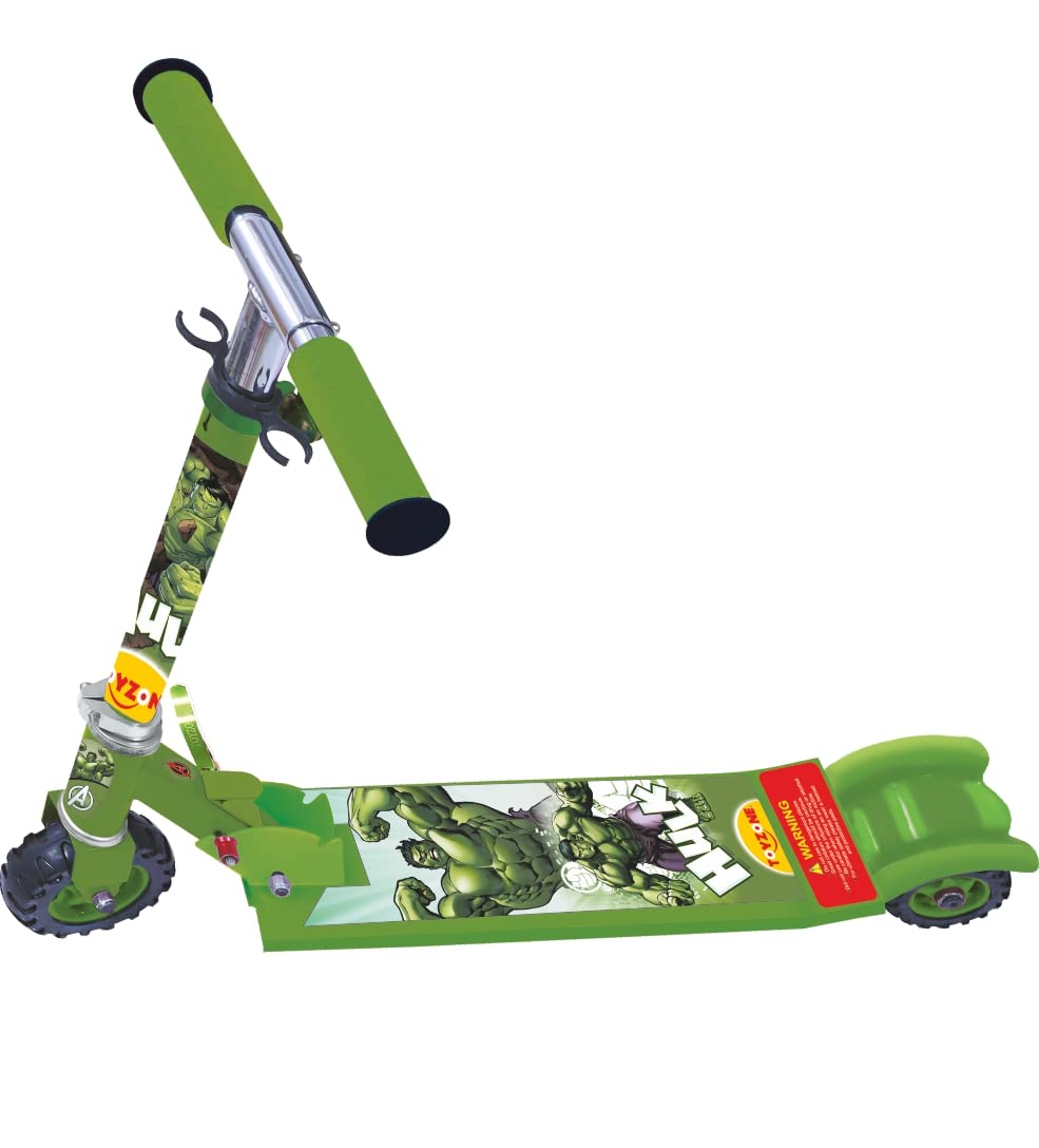 Toyzone Scooter Giant-66668 | Kids Skate Ride on | Smart Kick Scooter | Adjustable Height and Rear Brake | Foldable Scooter | for Kids Age 6+ Years