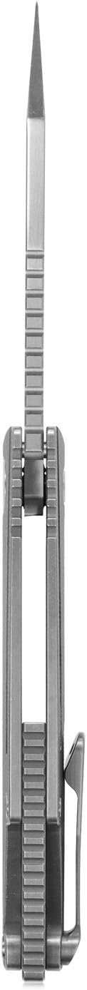 Blасk Frіdау - 60% оƒƒ Kubey KB255 Outdoor Folding Knife 3.5 AUS10 Blade & Ti-Handle with Anodized Pocket Clip Hunting Hiking Utility Knife for Men (Grey)