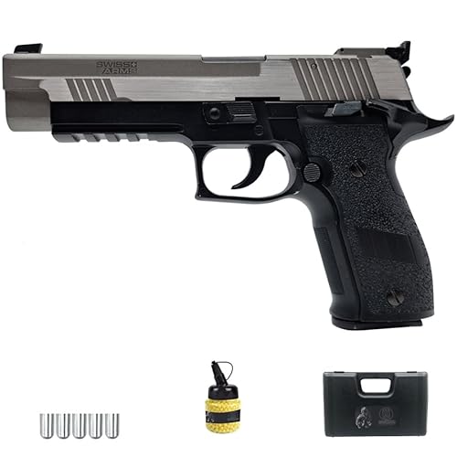 Swiss Arms Navy Pistol Airline Duotone CO2 (6mm) | Pistola de Airsoft (Bolas de PVC). Arma de Co2 Calibre 6mm + biberón 0,12g + 5Co2 + maletín