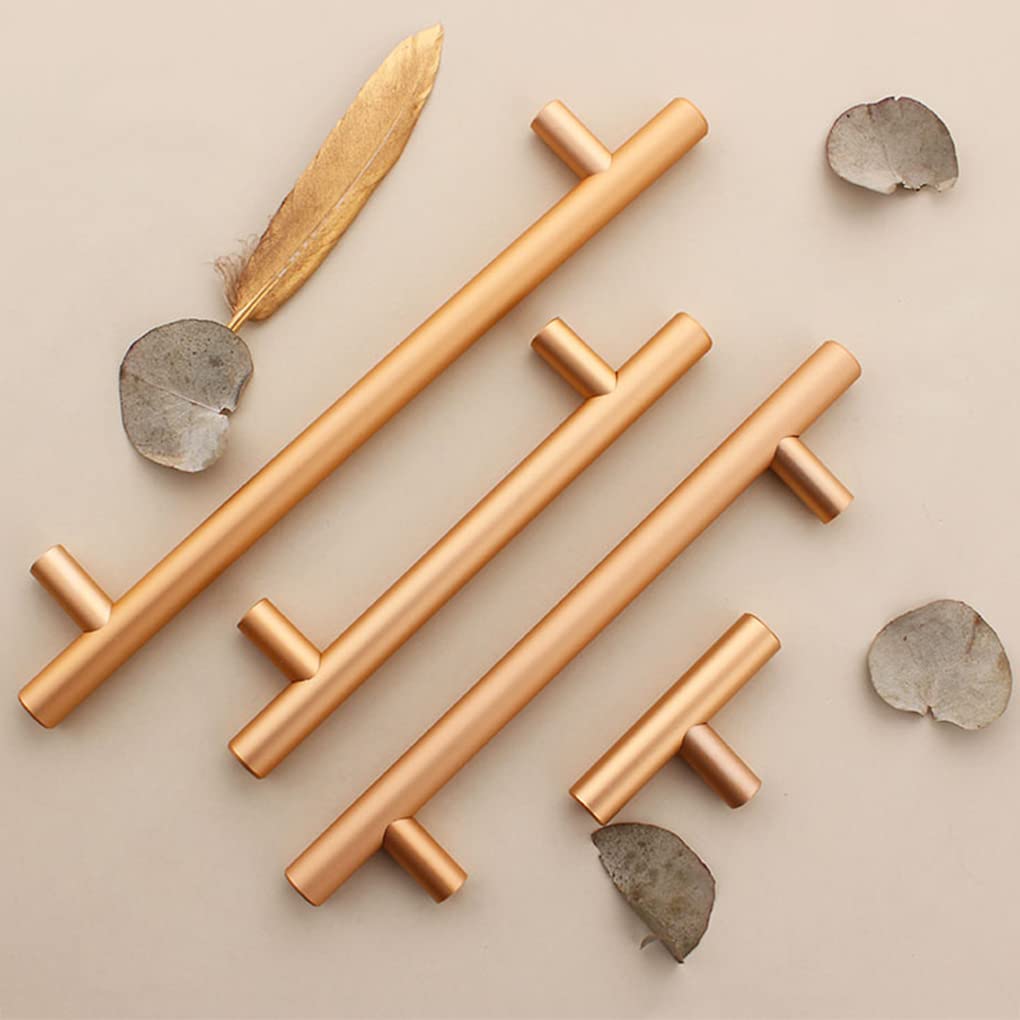 IBOWZ Tiradores Cocina Tiradores Armarios Paquete de 2 Tiradores de Armario de Oro Rosa de aleación de Aluminio, Tiradores de Puerta de Armario, Tiradores de Puerta de Cocina para baño, Armario, a
