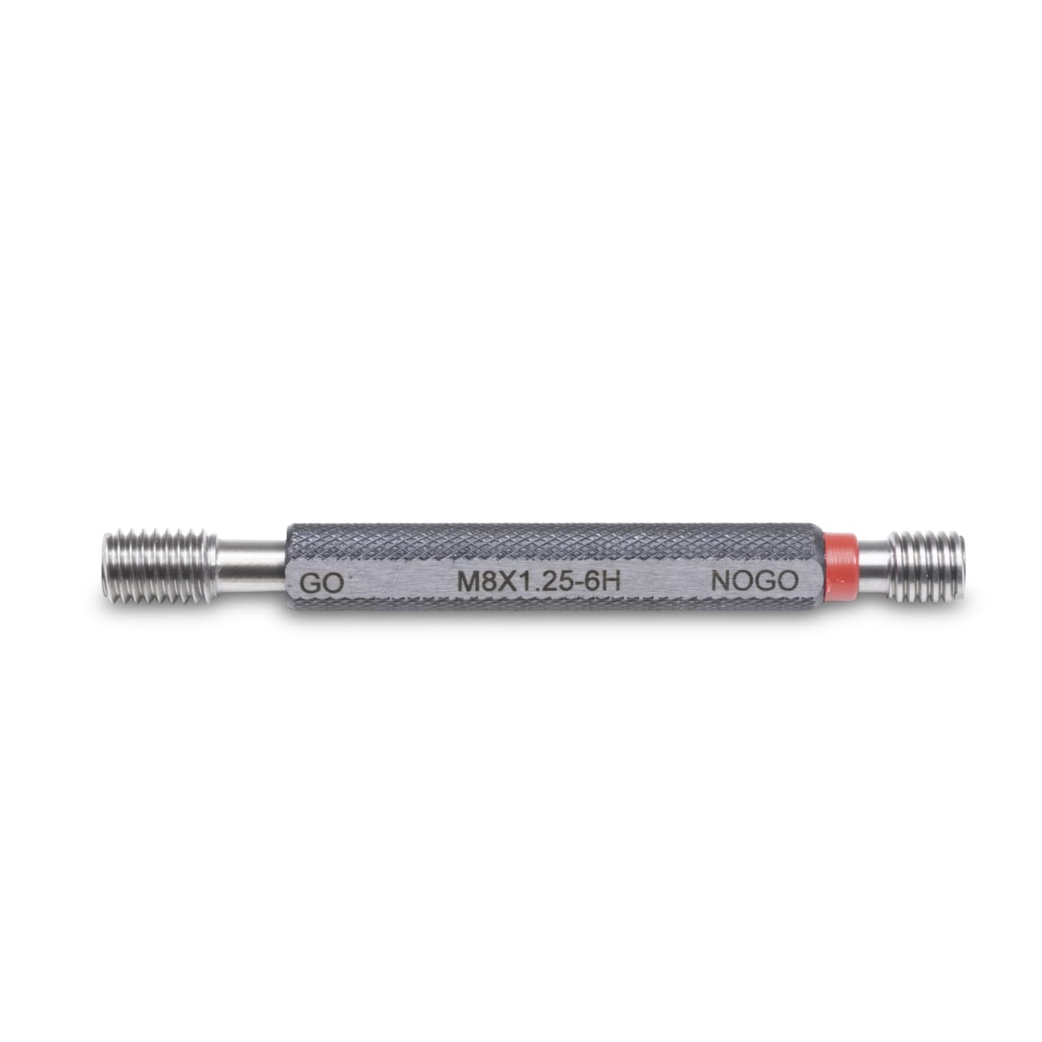 WIKISTORE TAMPONE FILETTATO DI PRECISIONE P/NP PASSA NON PASSA 6H - M8x1,25 ISO, Strumento Affidabile per Controlli di Filettatura