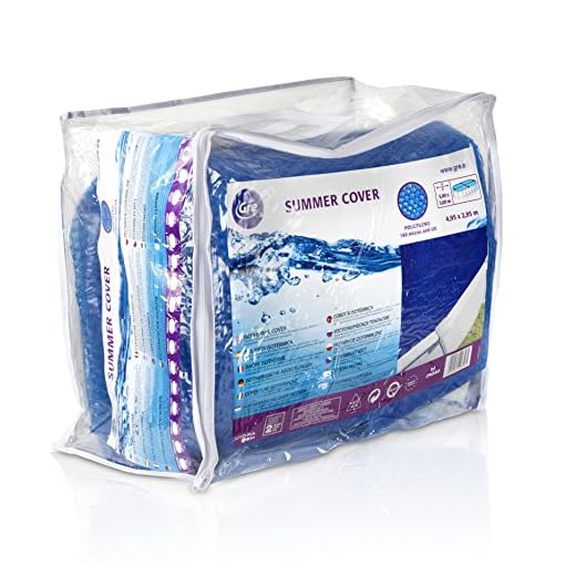 Gre Cprov500 - Cobertor De Verano Para Piscina En Forma De Ocho De 500 X 340 Cm, Color Azul