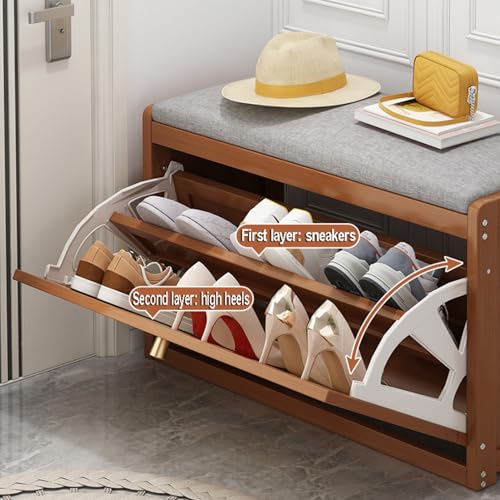 Banc à chaussures avec coussin rembourré idéal petits espaces - 4