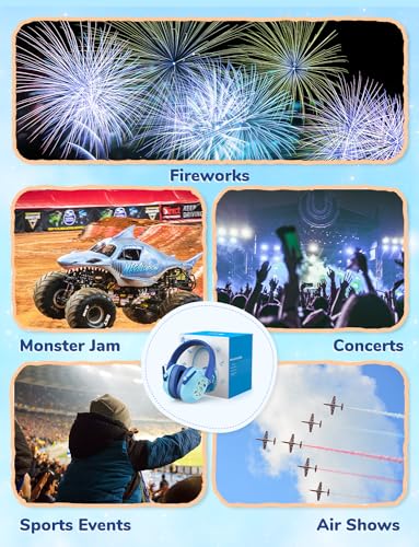 Image of iClever Focus EM03 Baby Headphones for Babies and Toddlers 3-36 Months, NRR 18dB, 15 Adjustable Anti-Slip Headband, Baby Ear Muffs Noise Protection for Fireworks /Airplane /Sport Event /Concert