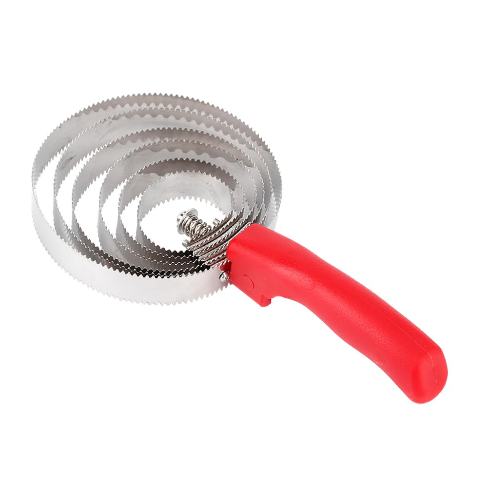 Spazzola Curry Per Cavalli Fdit In Acciaio Inox - Doppia Faccia, 6 Giri, Impugnatura Ergonomica - Per Toelettatura - Foto 4