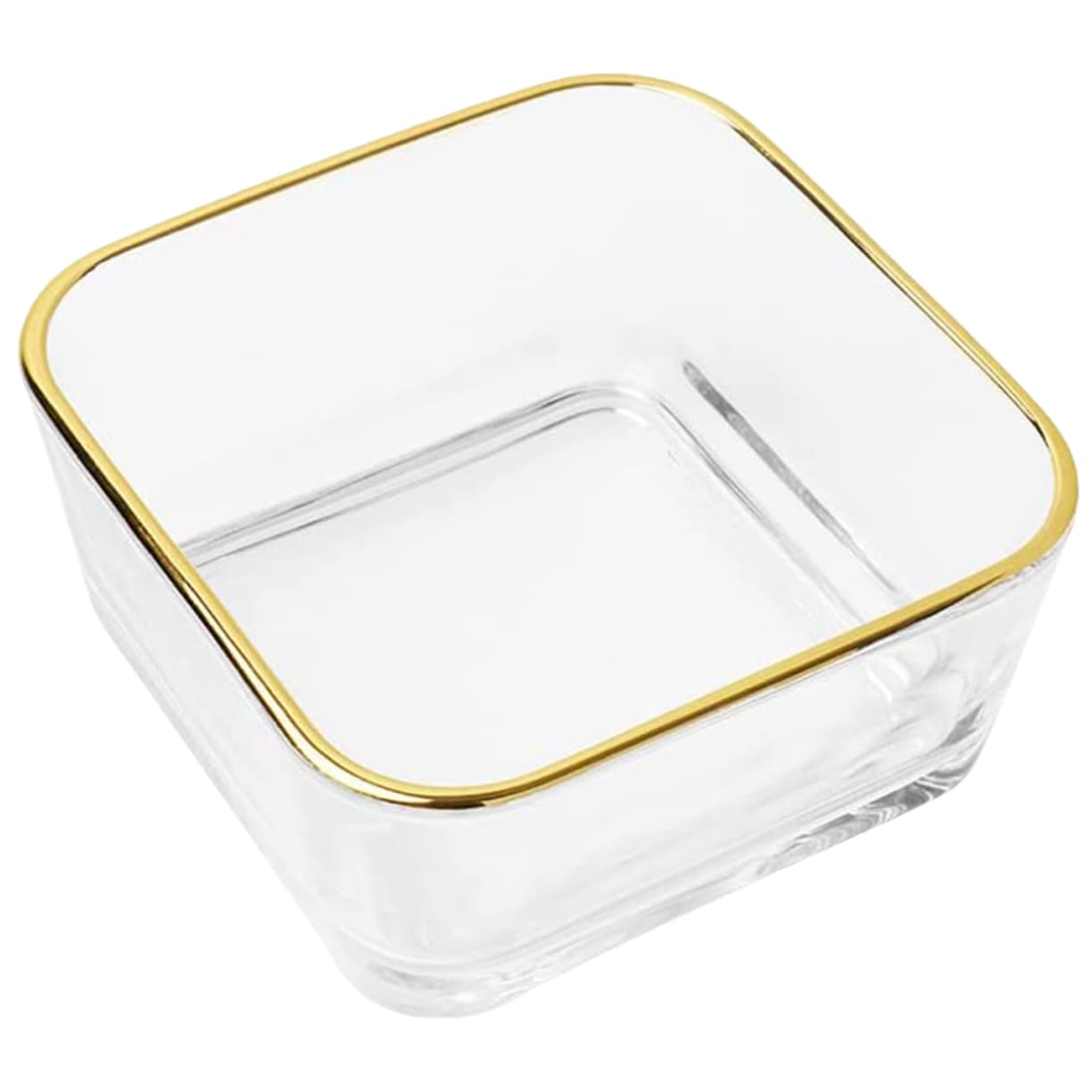 Angoily Glass Paper Clip Dispenser with Trim Stylish Paperclip Holder for Desk Organization Paper Clips Storage Organizer for Office and School Use