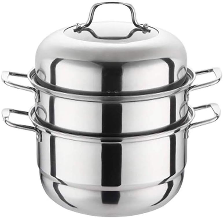 Thicken Three Floors Steamer Cookware，3 Tier Stainless Steel Cookware Pot Sauce Multi-layer Boiler