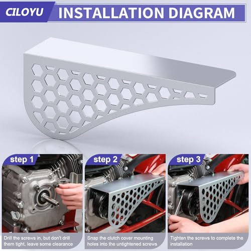 Image of Metal Mini Bike Clutch Cover Chain Guard Compatible with Predator 212 224cc Coleman CT200U CT200U-EX BT200X Baja MB200 Doodlebug DB30 CT100U CC100X Motovox Mbx10 Mbx11 196cc GX160 Engine Parts