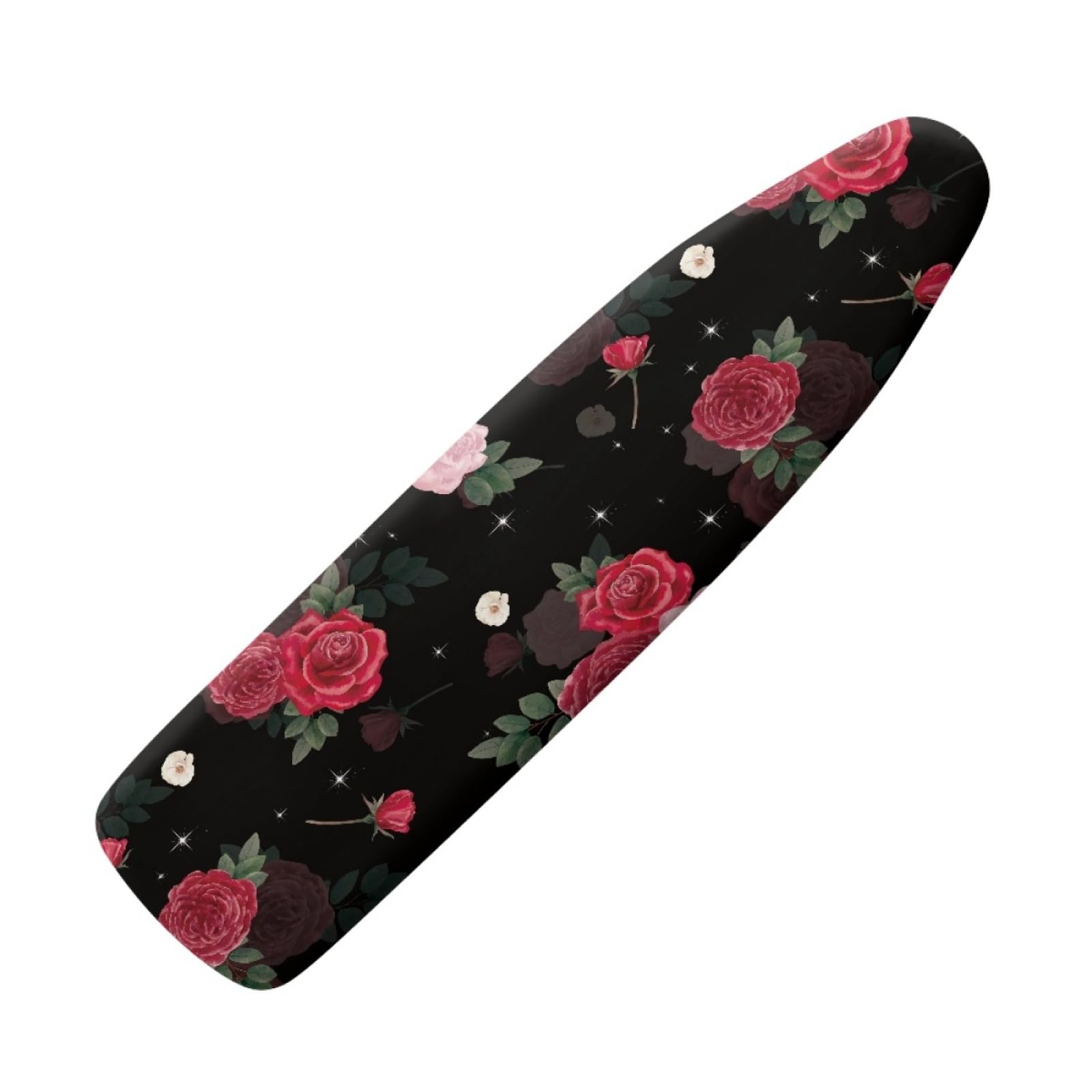 Dwetcxo Black Rose Ironing Board Covers Iron Board Covers And Pad Thick Resist Scorching And Staining Thick Easy Fit Iron Cover Adjustable Elastic Rope Ironing Boards Cover 125X45cm