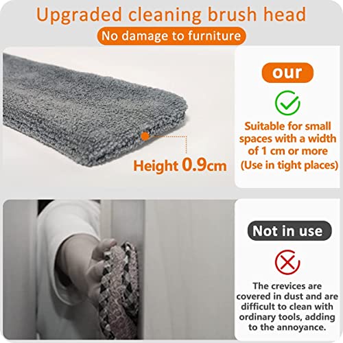 Image of Microfiber Dusters for Cleaning - 5 in 1 Feather Duster Washable Extendable Duster for Cleaning with Stainless Steel Extension Pole, Bendable Dusters Cleaning Kit for Ceiling Fan /Furniture /Cars
