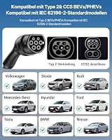 Wallbox 11kW mit APP & RFID – 3-Phasiges Typ 2 EV-Ladegerät 400V, 6–16 A, 8M Kabel mit Kabelhalter – RCD Typ B & IP54,Einstellung Startzeiteffiziente Ladestation für Zuhause für BEV PHEV – Ansicht 9