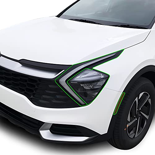 BOGAR TECH DESIGNS Full Headlight Head Light Tint Kits Compatible with Kia Sportage 2023-2025, Clear Bra