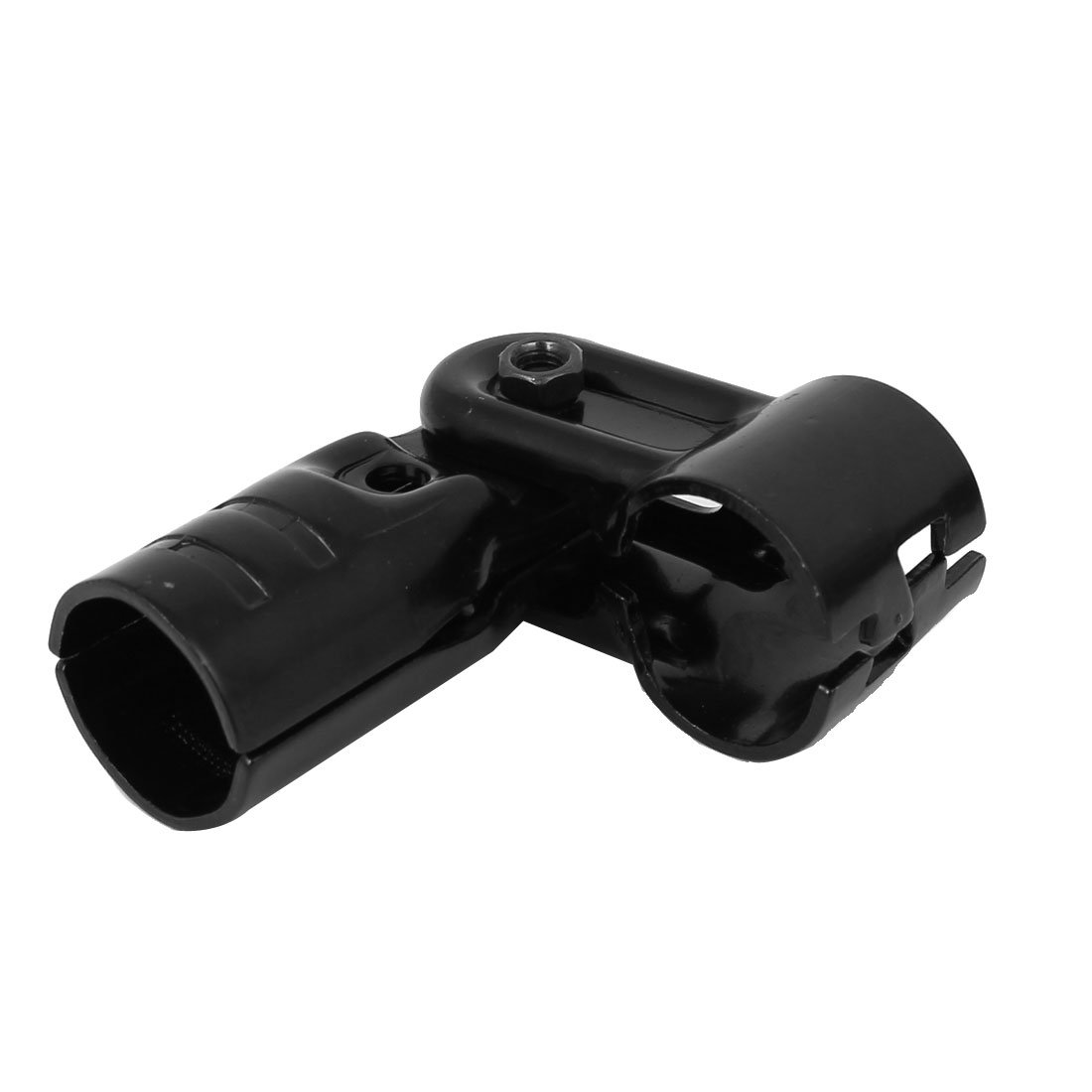 Sourcingmap 28mm Diameter Metal Double Port Movable Lean Tube Connector Pipe Clamp Clip, Black - Image 2