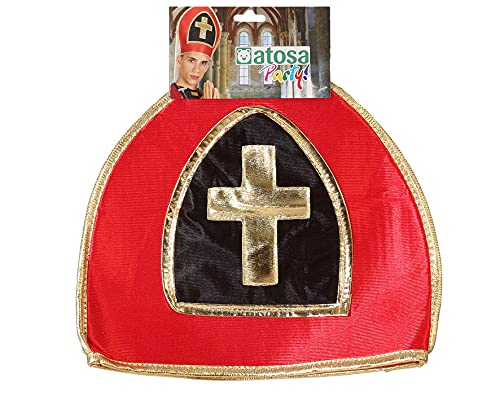 ATOSA 34951 Cardinal Hat Black/Red/Gold Unisex - Adult, M - Image 3