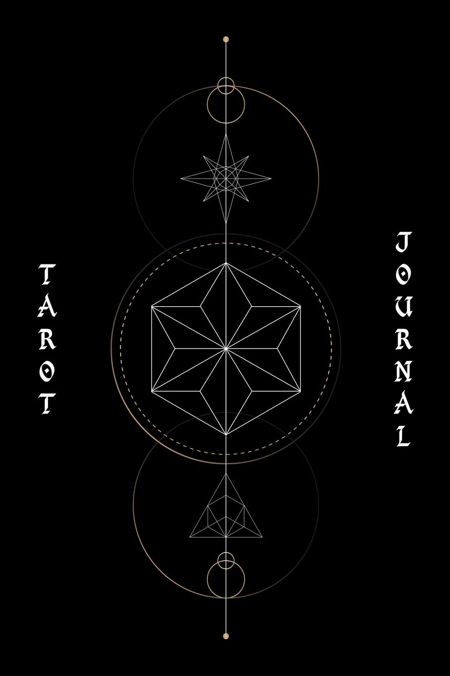 Tarot journal: A daily reading tracker and notebook: Track your 3 card draw, question, interpretation, notes: Vintage style black cover