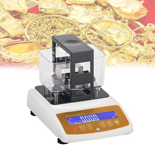 Probador electrónico de pureza de oro, medidor de densidad de metales preciosos para una evaluación precisa de joyas en ventas, reciclaje y procesamiento