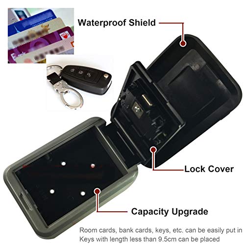 Blusea — Caixa de bloqueio para chave de parede, liga de alumínio com 4 dígitos com senha à prova d