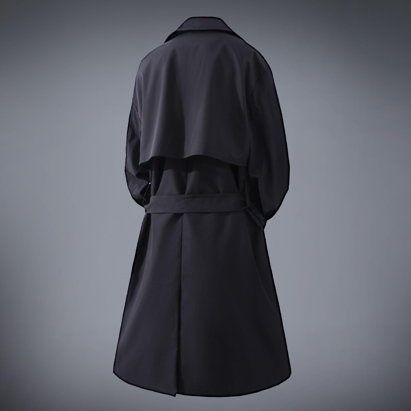 Cappotto invernale da uomo, lungo, con bottoni | Cappotto trench a doppio petto, largo e lungo, a maniche lunghe, alla moda, casual, invernale, classico