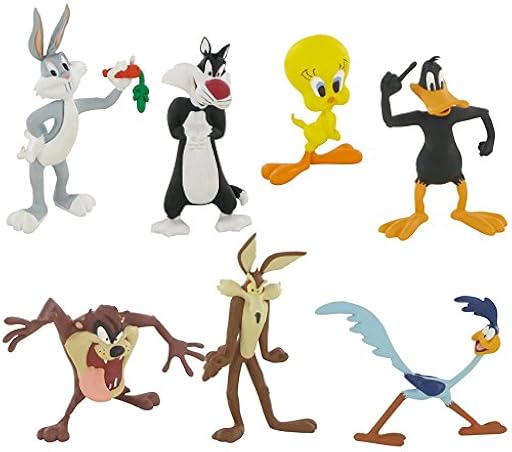 Comansi Lote 7 Figuras Looney Tunes - Bugs Bunny - Piolín - Pato Lucas - Silvestre - Coyote - Correcaminos - Tazmania | Ya disponible en tu tienda friki favorita! En mundofriki.es! Comansi Lote 7 Figuras Looney Tunes - Bugs Bunny - Piolín - Pato Lucas - Silvestre - Coyote - Correcaminos - Tazmania | Ya disponible en tu tienda friki favorita! En mundofriki.es!